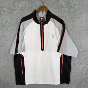 FootJoy Men's XL Short Sleeve Sport Windshirt 1/4 Zip Golf Logo